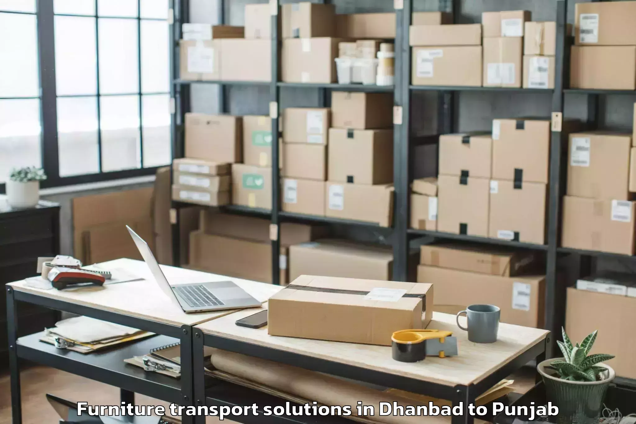 Dhanbad to Goindwal Sahib Furniture Transport Solutions